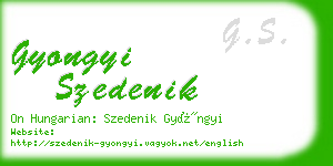 gyongyi szedenik business card